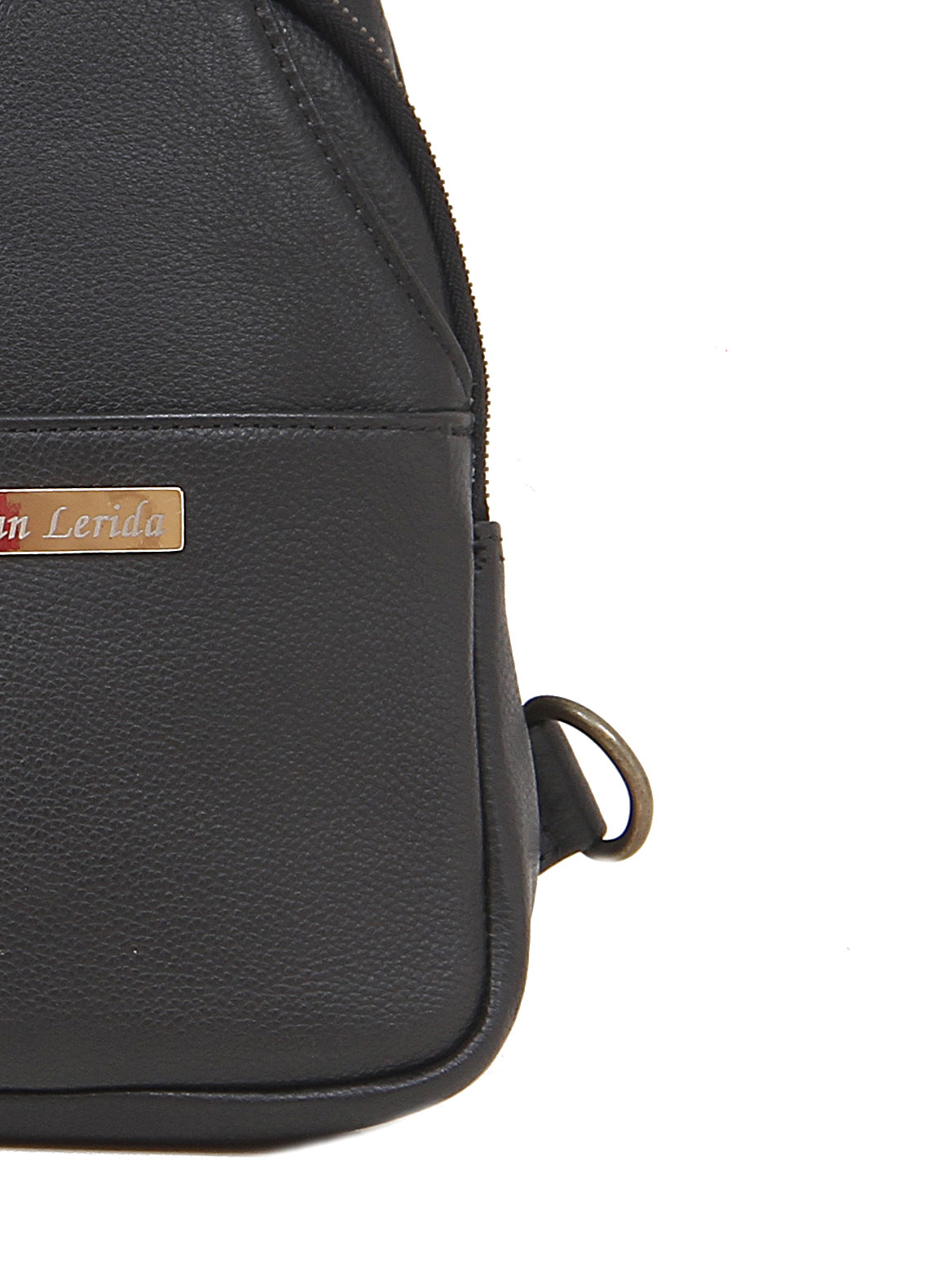 Men’s Urban Crossbody Leather Sling Bag – Natural Grain NDM Black