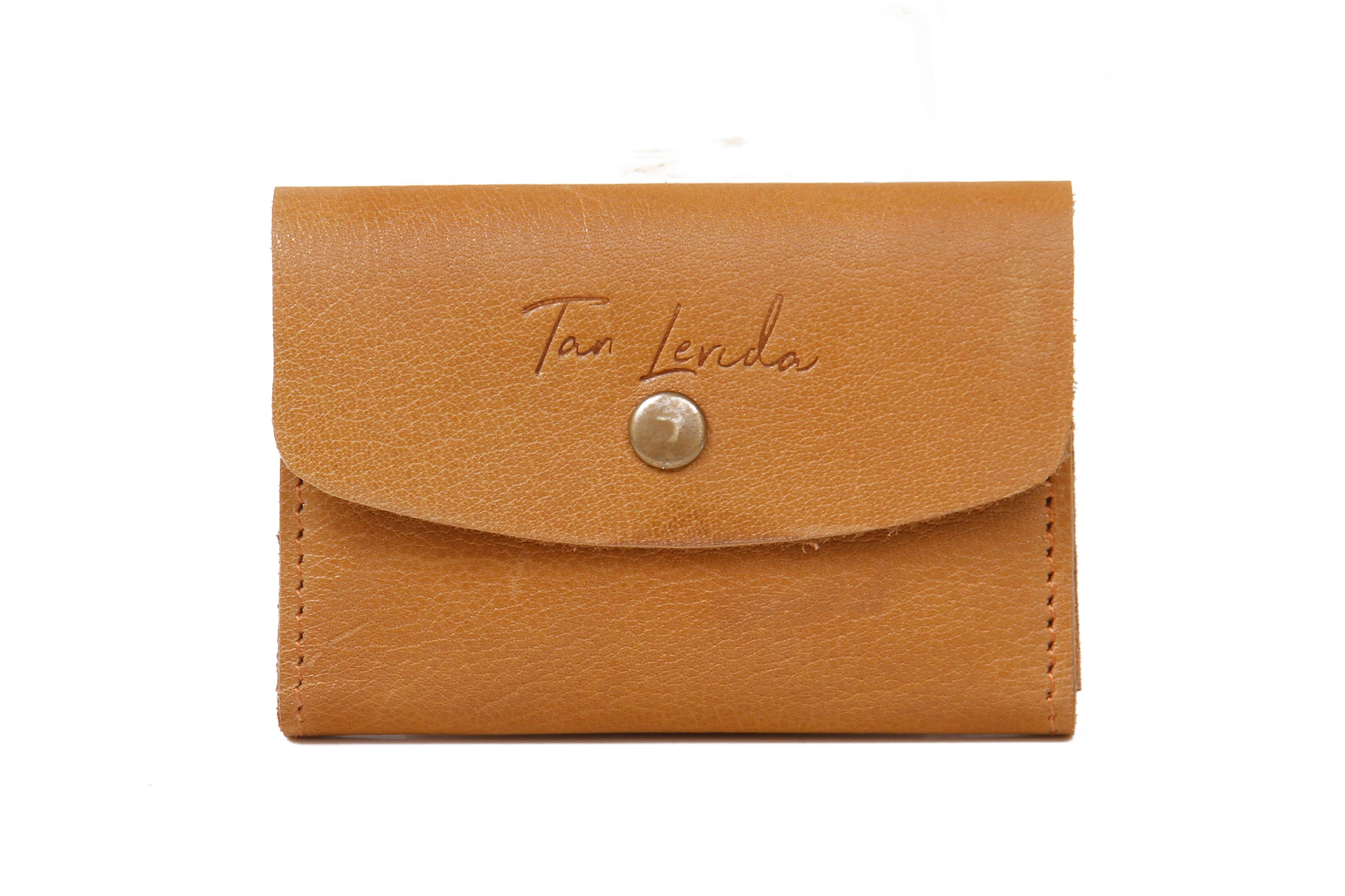 Tan Leather Minimalist Cardholder