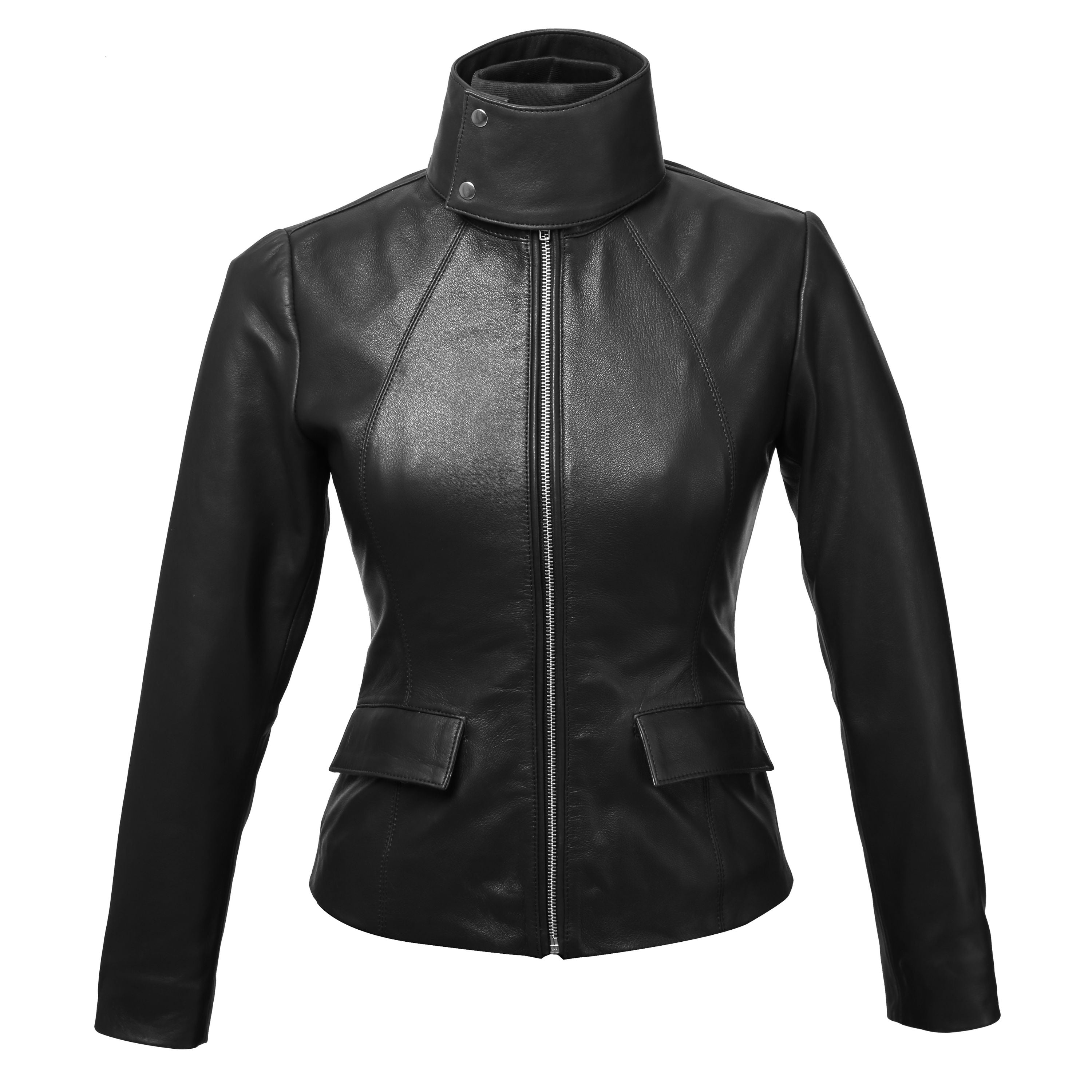 Black leather jacket