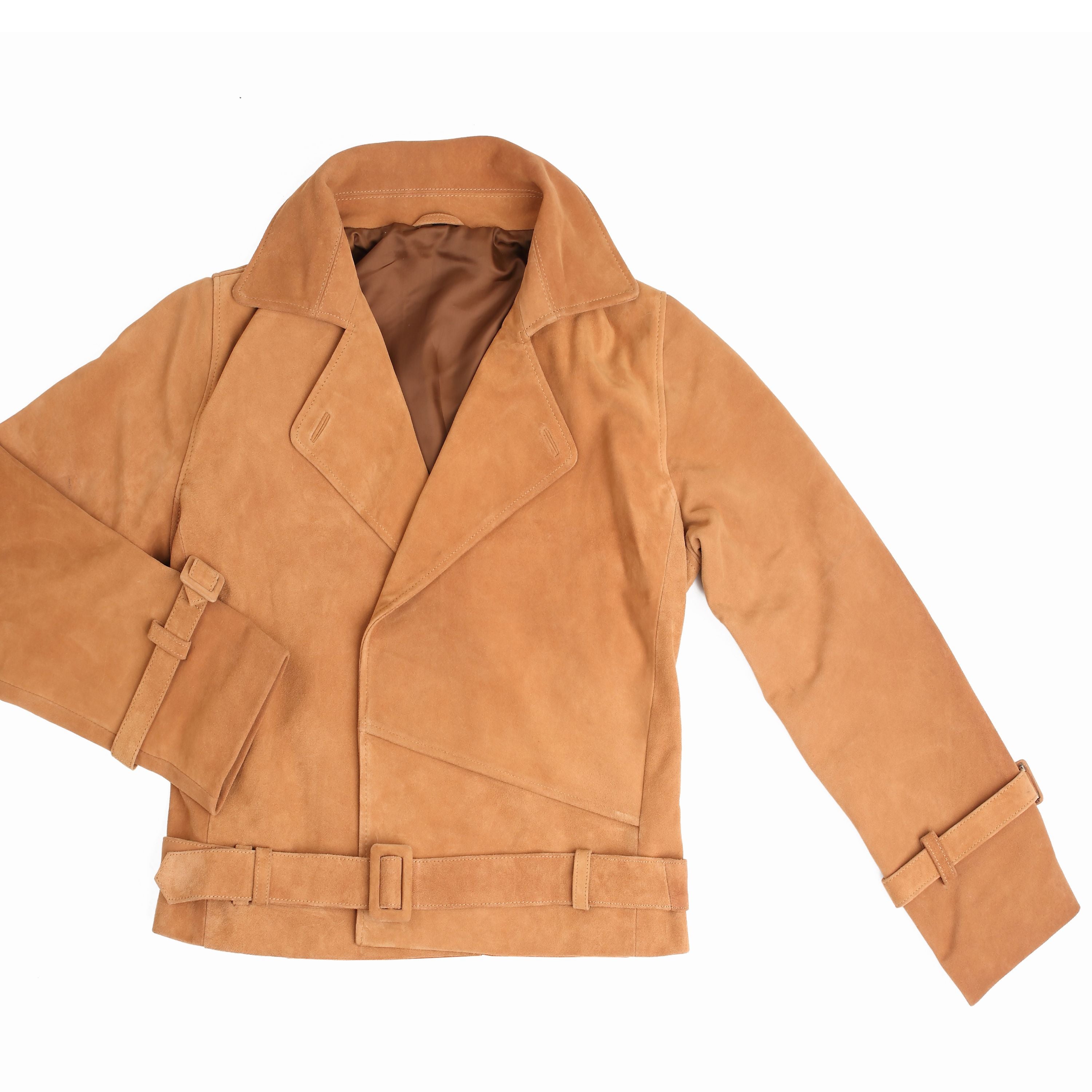 Women’s Suede Crop Trench Jacket