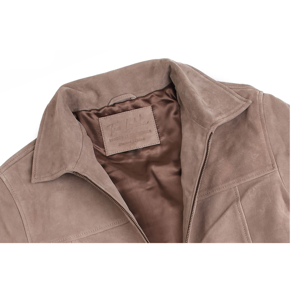 Men’s Stone Gray Suede Essential Jacket