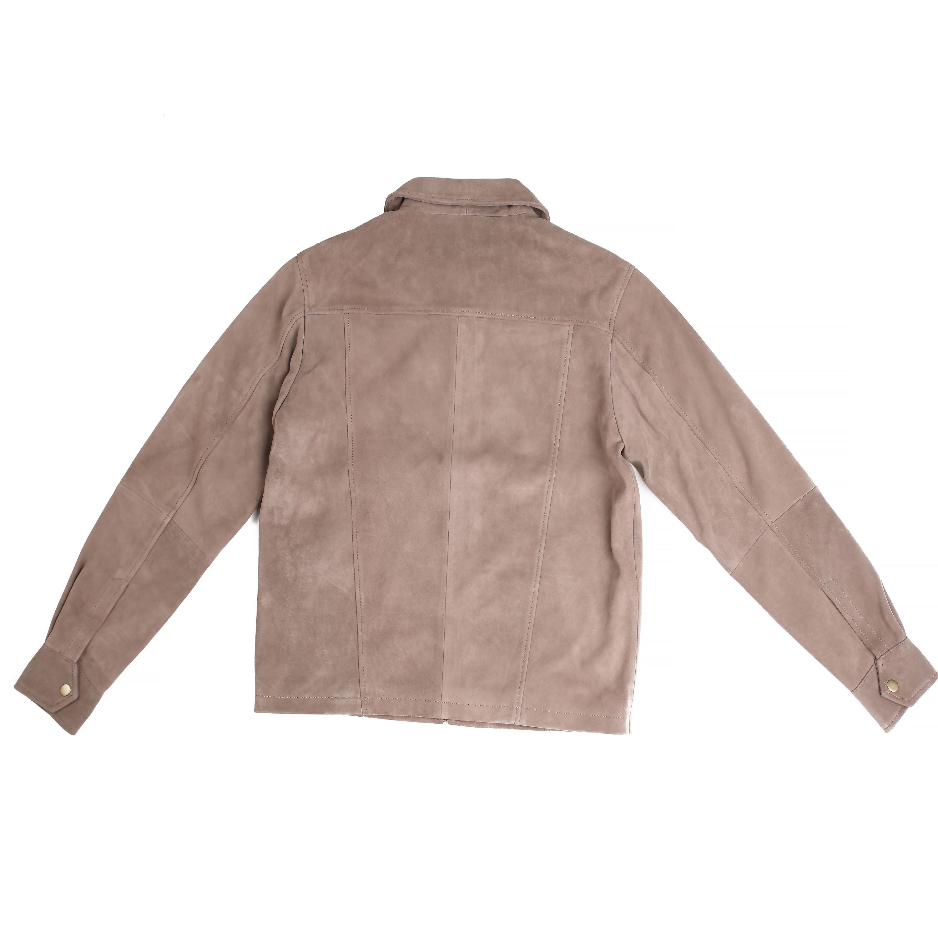 Men’s Stone Gray Suede Essential Jacket