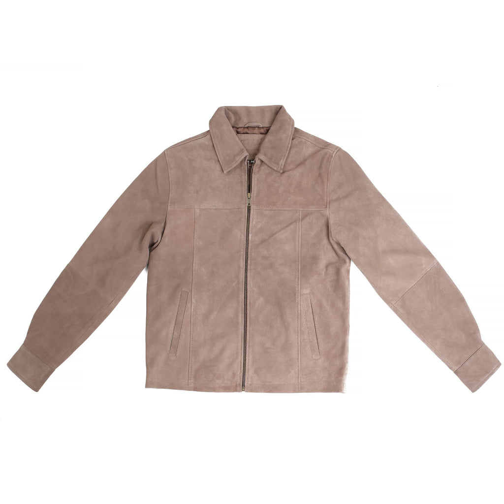 Men’s Stone Gray Suede Essential Jacket