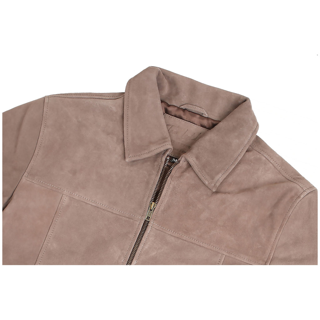 Men’s Stone Gray Suede Essential Jacket