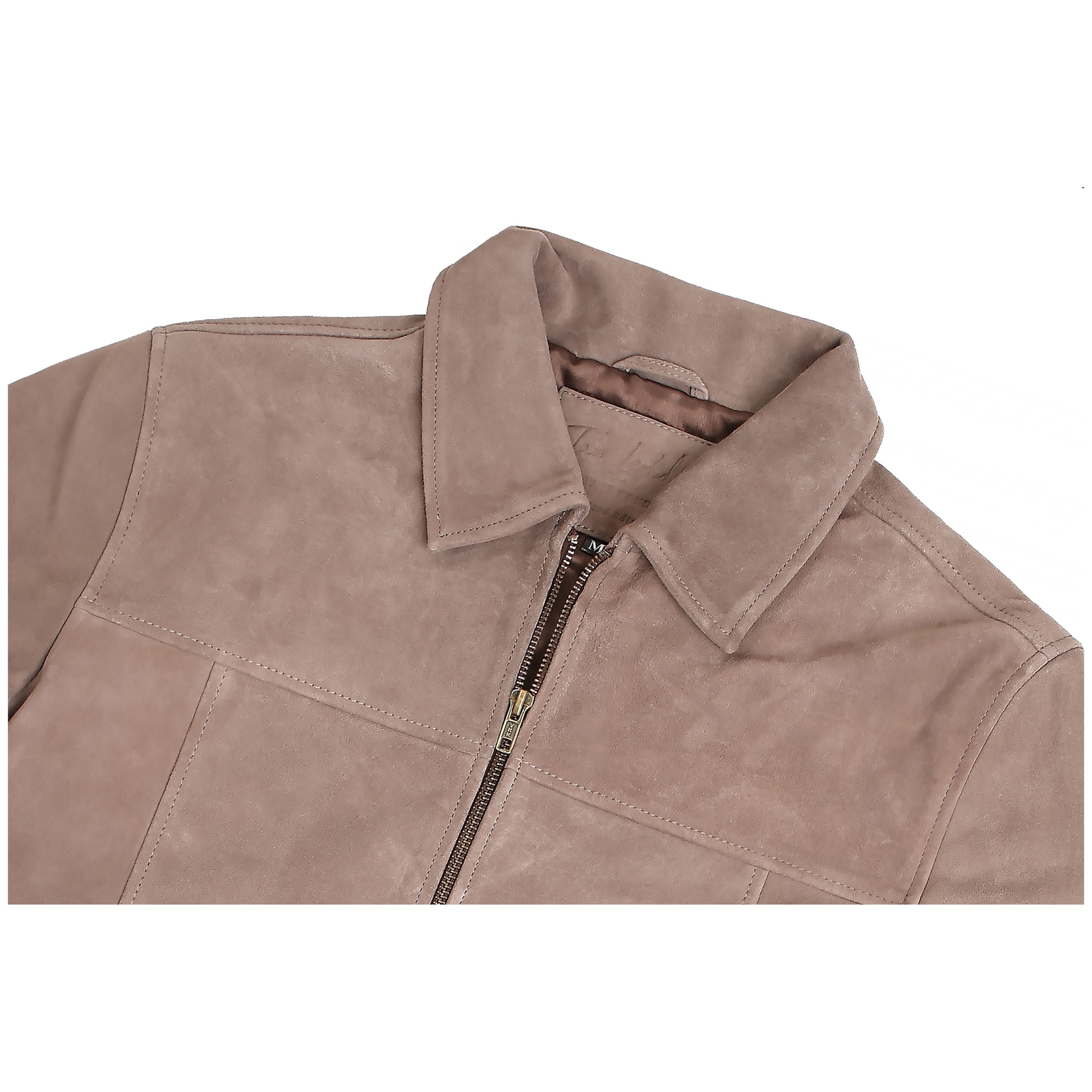 Men’s Stone Gray Suede Essential Jacket