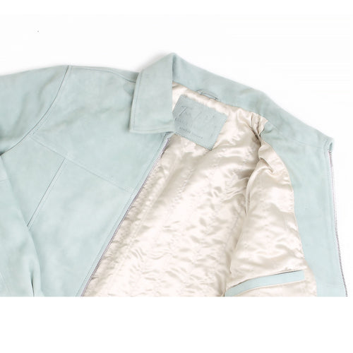 Men’s Sage Green Suede Harrington Jacket