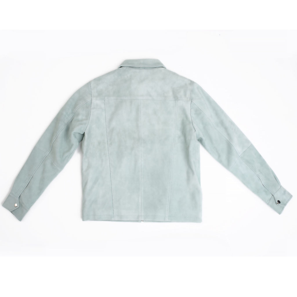 Men’s Sage Green Suede Harrington Jacket