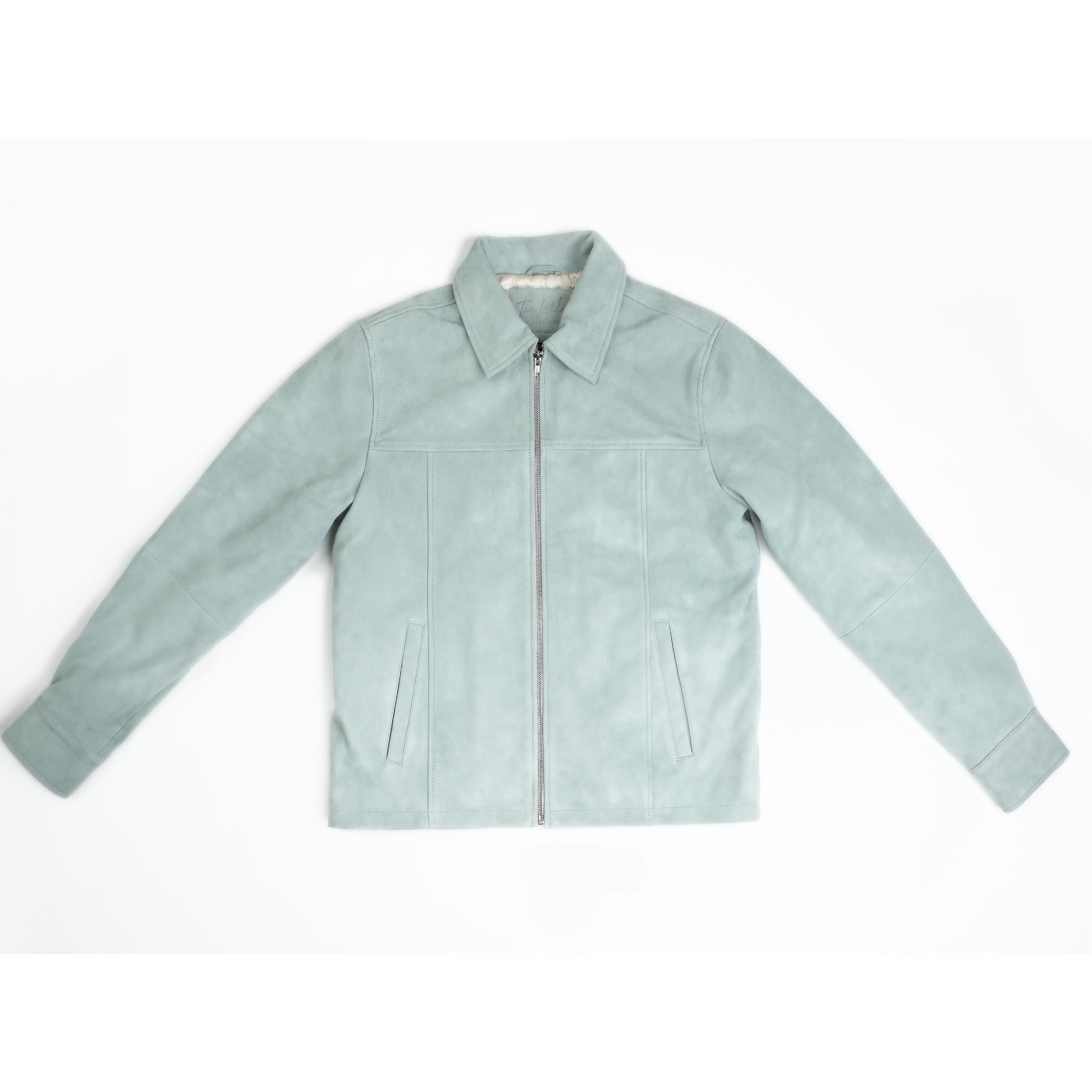 Men’s Sage Green Suede Harrington Jacket