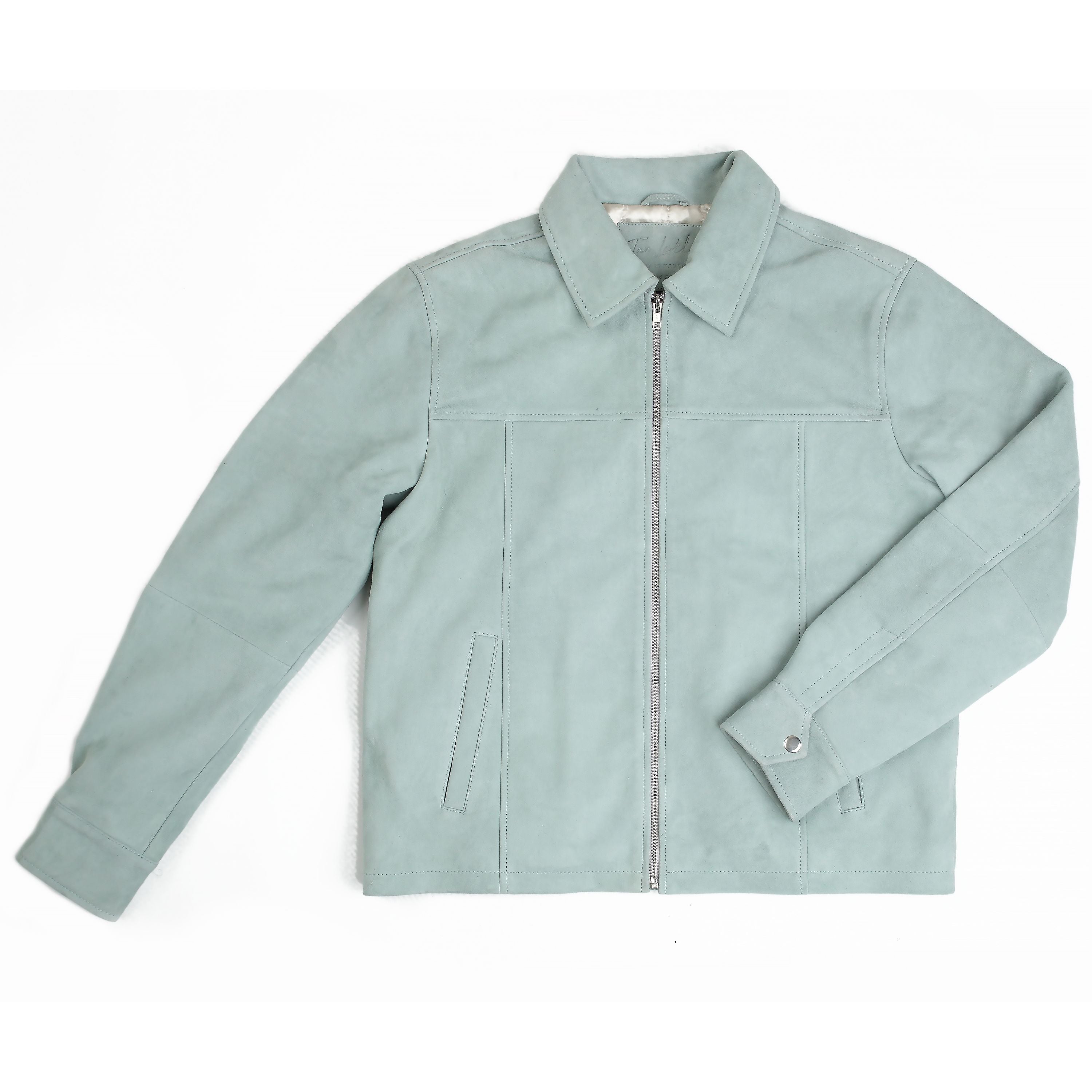 Men’s Sage Green Suede Harrington Jacket