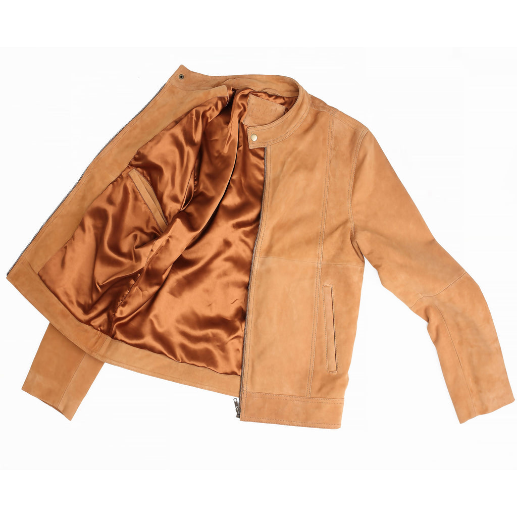 Men’s Sand Suede Leather Jacket