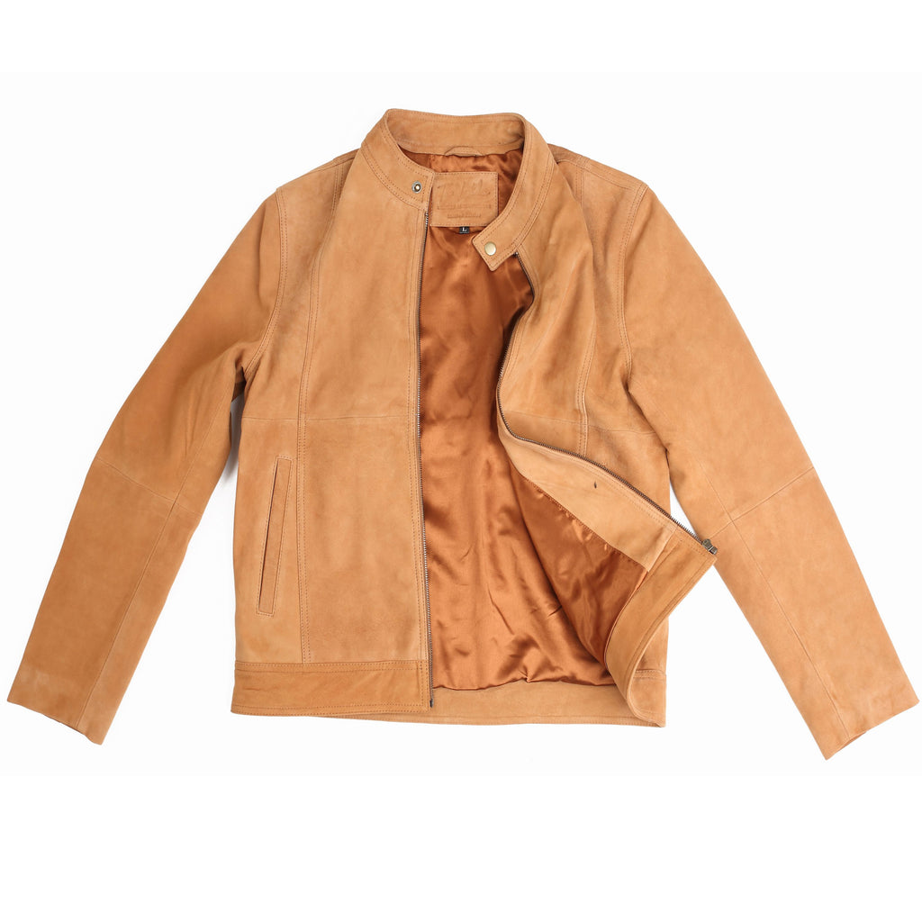 Men’s Sand Suede Leather Jacket